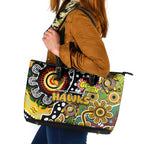 Hawks AFL Celebrating 50 Years of Naidoc Leather Tote Bag NAIDOC Week 2025 Aboriginal