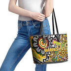 Hawks AFL Celebrating 50 Years of Naidoc Leather Tote Bag NAIDOC Week 2025 Aboriginal