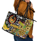 Hawks AFL Celebrating 50 Years of Naidoc Leather Tote Bag NAIDOC Week 2025 Aboriginal