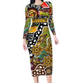 Personalised Hawks AFL Celebrating 50 Years of Naidoc Long Sleeve Bodycon Dress NAIDOC Week 2025 Aboriginal