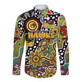 Personalised Hawks AFL Celebrating 50 Years of Naidoc Long Sleeve Button Shirt NAIDOC Week 2025 Aboriginal