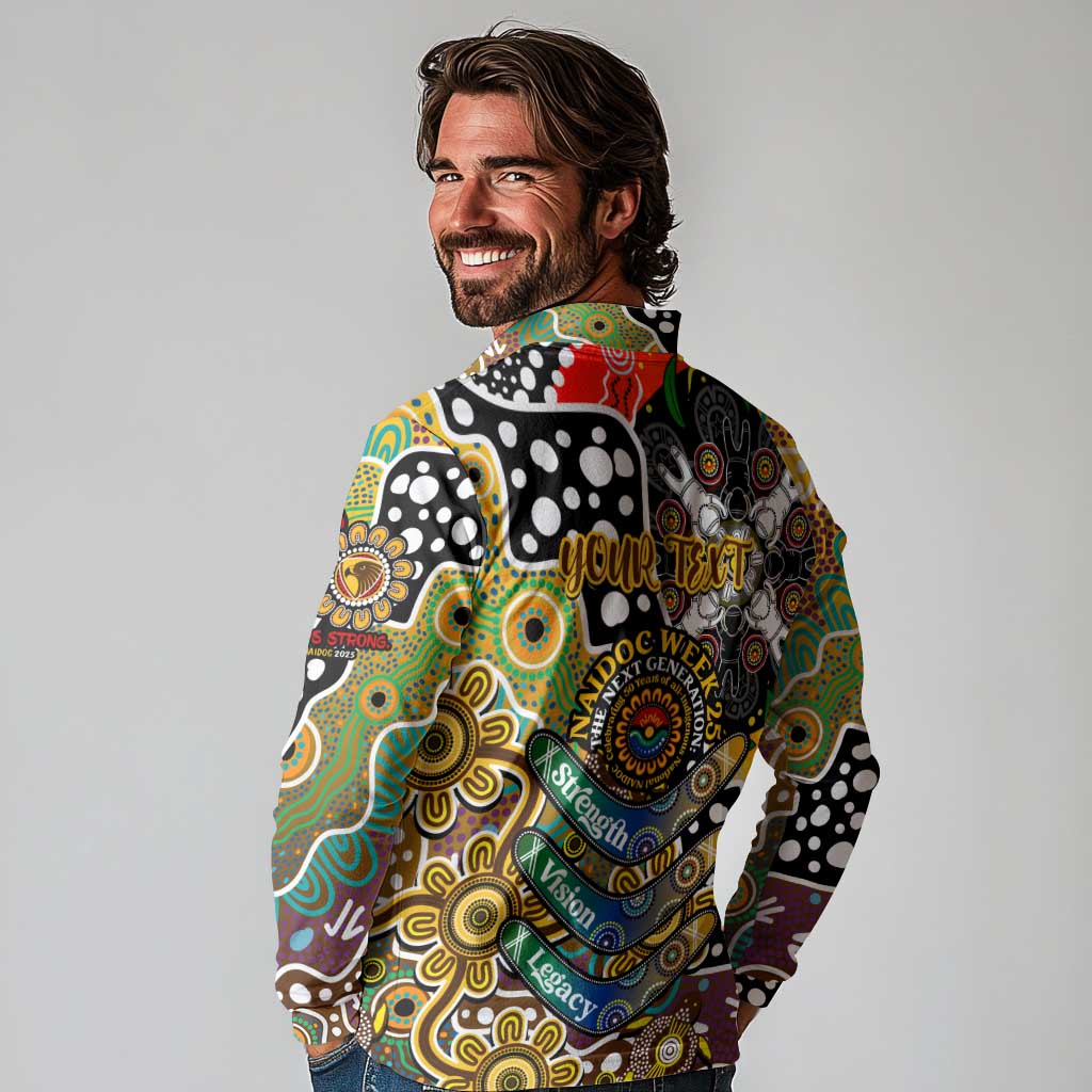 Personalised Hawks AFL Celebrating 50 Years of Naidoc Long Sleeve Polo Shirt NAIDOC Week 2025 Aboriginal