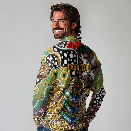 Personalised Hawks AFL Celebrating 50 Years of Naidoc Long Sleeve Polo Shirt NAIDOC Week 2025 Aboriginal