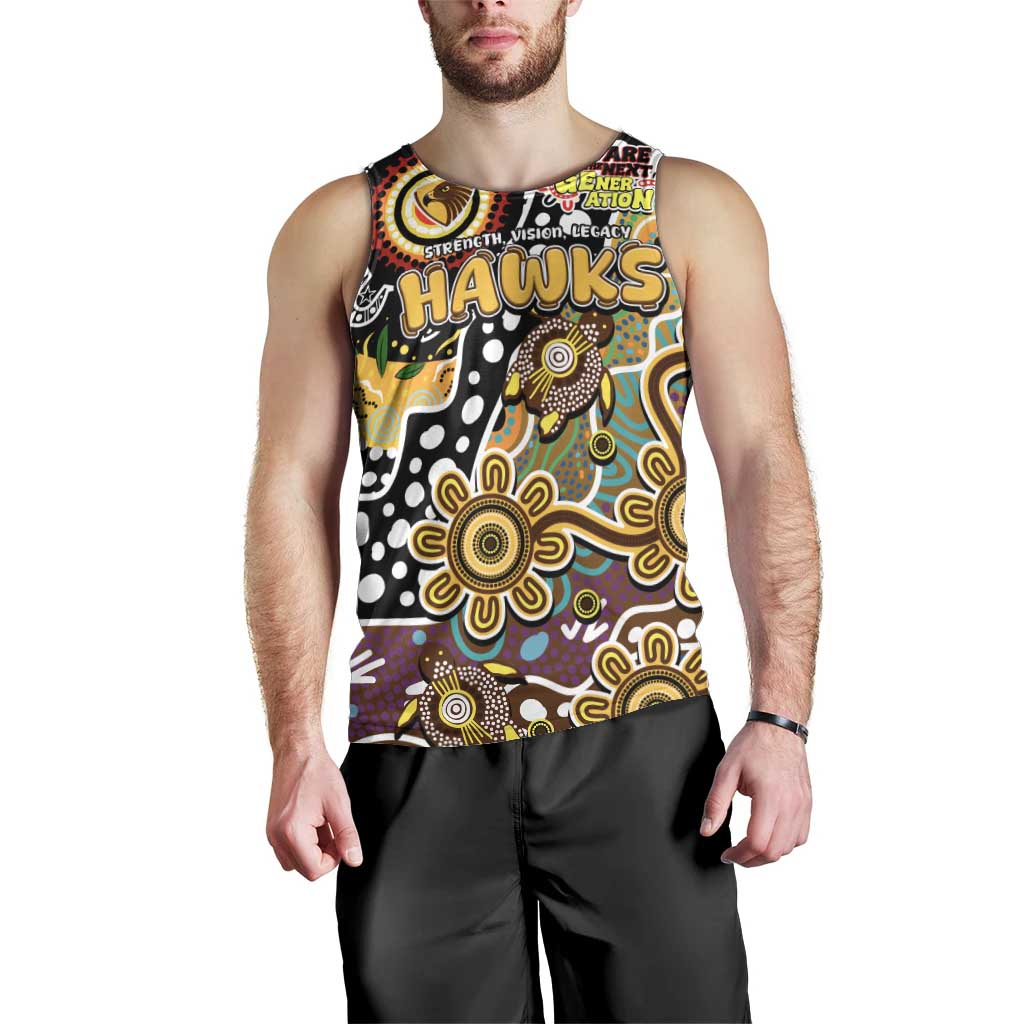 Personalised Hawks AFL Celebrating 50 Years of Naidoc Men Tank Top NAIDOC Week 2025 Aboriginal