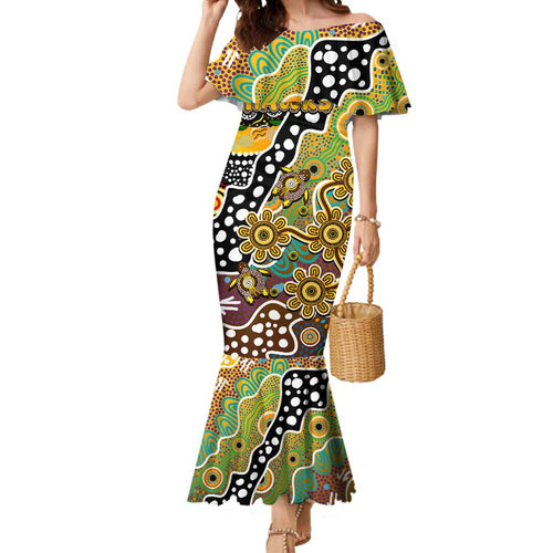 Personalised Hawks AFL Celebrating 50 Years of Naidoc Mermaid Dress NAIDOC Week 2025 Aboriginal