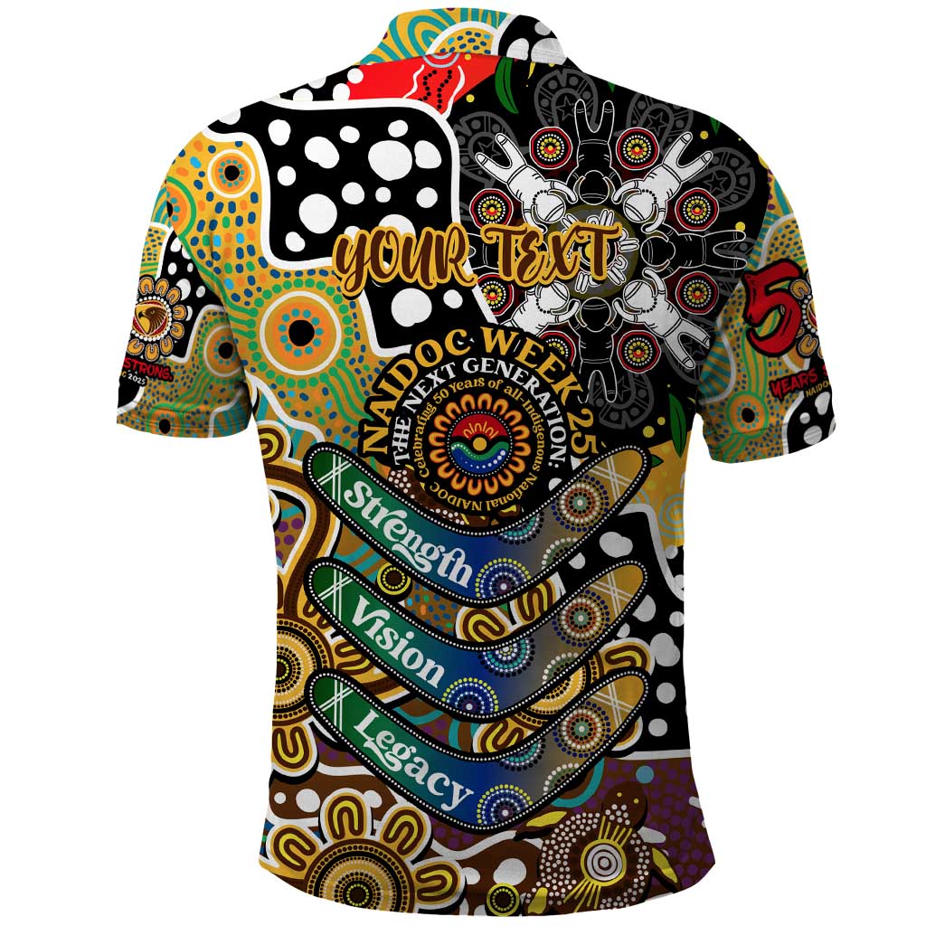 Personalised Hawks AFL Celebrating 50 Years of Naidoc Polo Shirt NAIDOC Week 2025 Aboriginal
