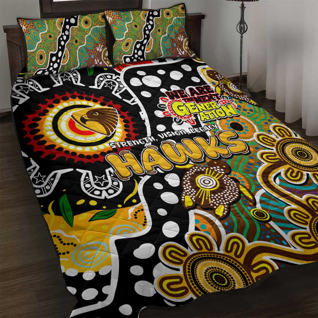 Hawks AFL Celebrating 50 Years of Naidoc Quilt Bed Set NAIDOC Week 2025 Aboriginal