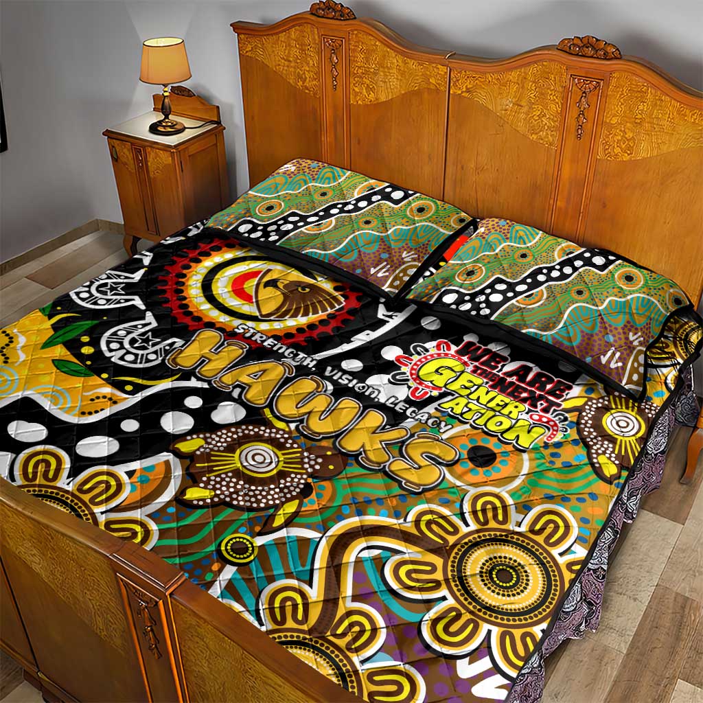 Hawks AFL Celebrating 50 Years of Naidoc Quilt Bed Set NAIDOC Week 2025 Aboriginal