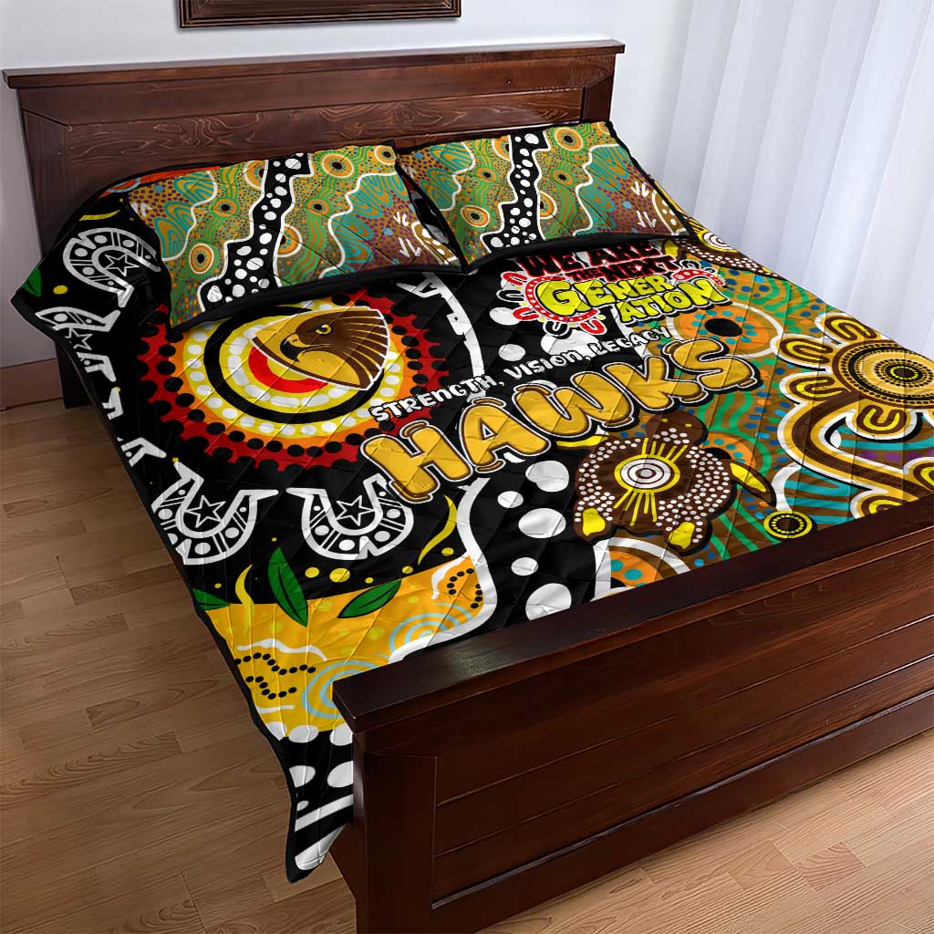 Hawks AFL Celebrating 50 Years of Naidoc Quilt Bed Set NAIDOC Week 2025 Aboriginal