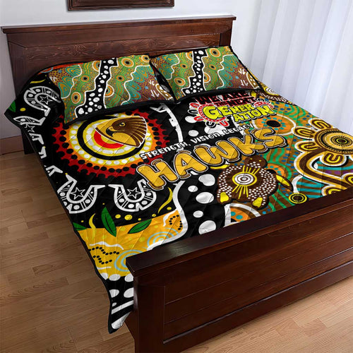 Hawks AFL Celebrating 50 Years of Naidoc Quilt Bed Set NAIDOC Week 2025 Aboriginal