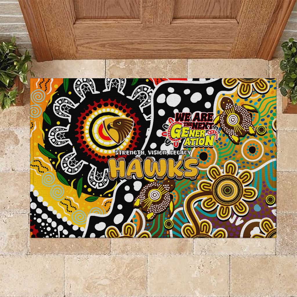 Hawks AFL Celebrating 50 Years of Naidoc Rubber Doormat NAIDOC Week 2025 Aboriginal