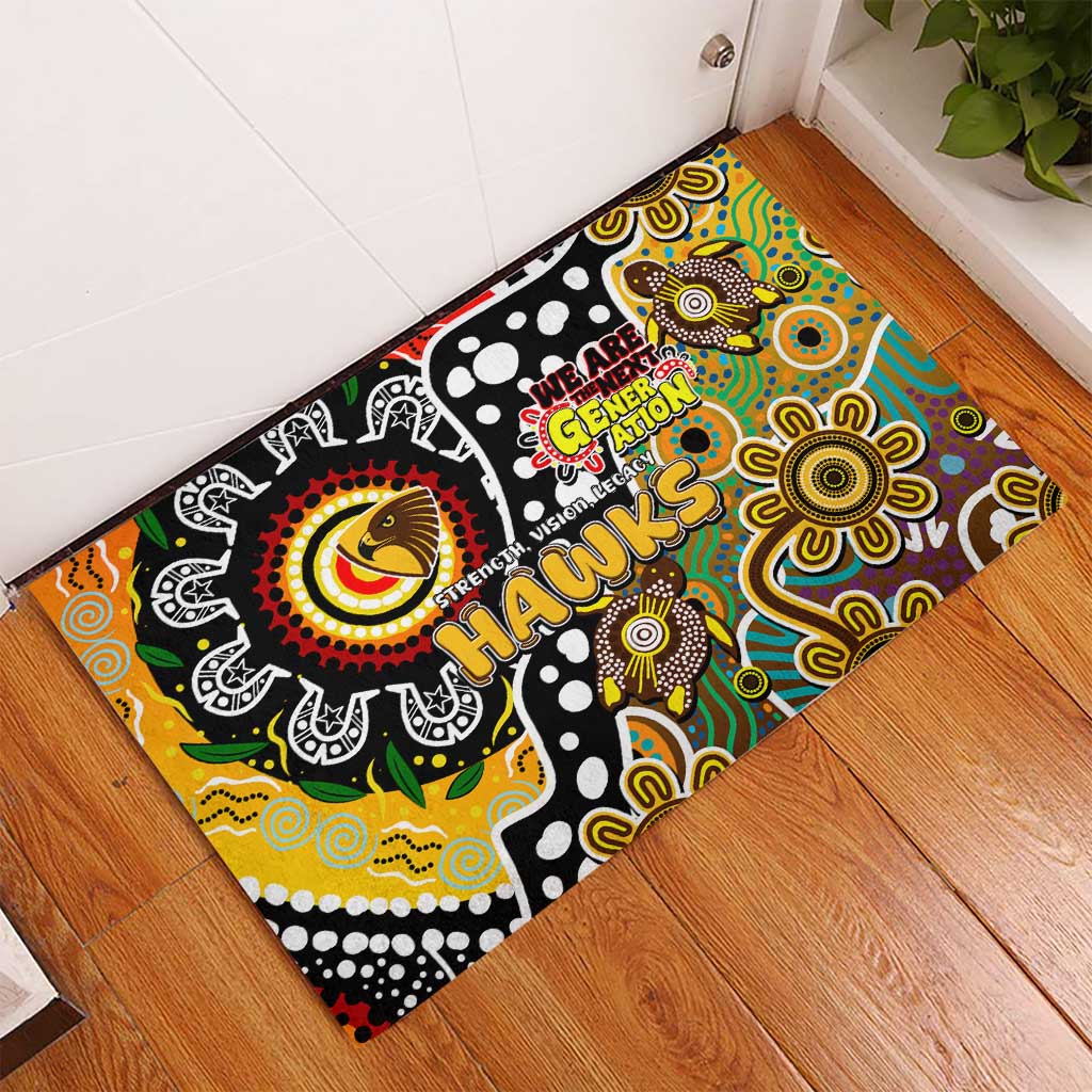 Hawks AFL Celebrating 50 Years of Naidoc Rubber Doormat NAIDOC Week 2025 Aboriginal