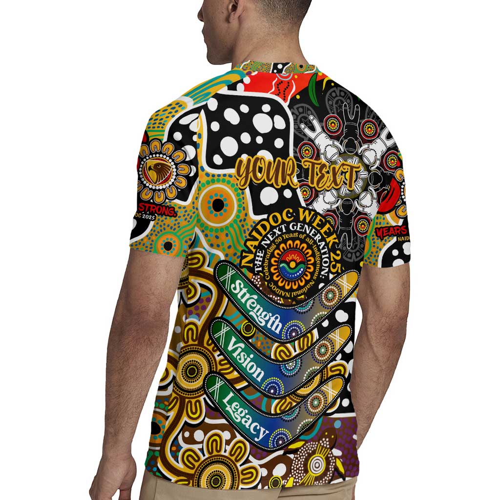 Personalised Hawks AFL Celebrating 50 Years of Naidoc Rugby Jersey NAIDOC Week 2025 Aboriginal