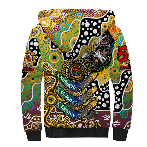 Personalised Hawks AFL Celebrating 50 Years of Naidoc Sherpa Hoodie NAIDOC Week 2025 Aboriginal