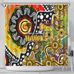 Hawks AFL Celebrating 50 Years of Naidoc Shower Curtain NAIDOC Week 2025 Aboriginal