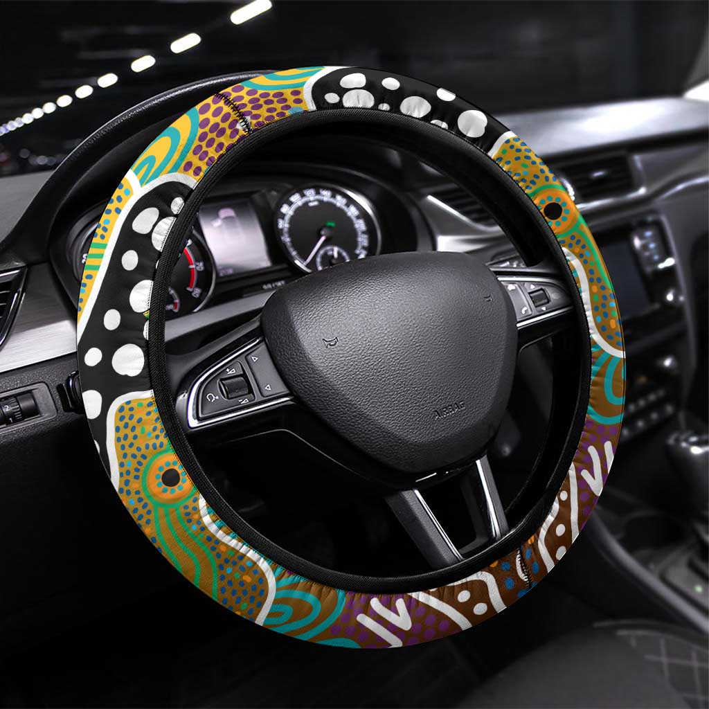 Hawks AFL Celebrating 50 Years of Naidoc Steering Wheel Cover NAIDOC Week 2025 Aboriginal