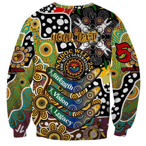 Personalised Hawks AFL Celebrating 50 Years of Naidoc Sweatshirt NAIDOC Week 2025 Aboriginal