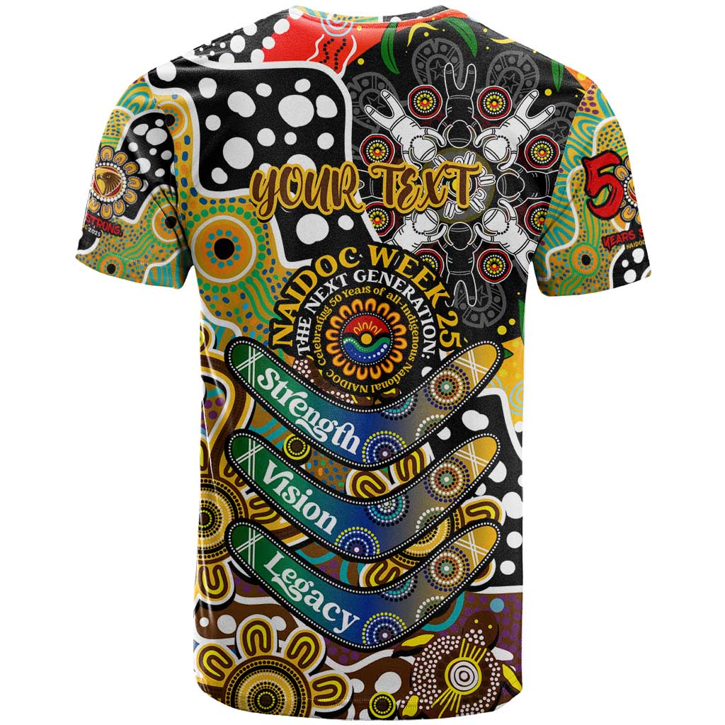 Personalised Hawks AFL Celebrating 50 Years of Naidoc T Shirt NAIDOC Week 2025 Aboriginal