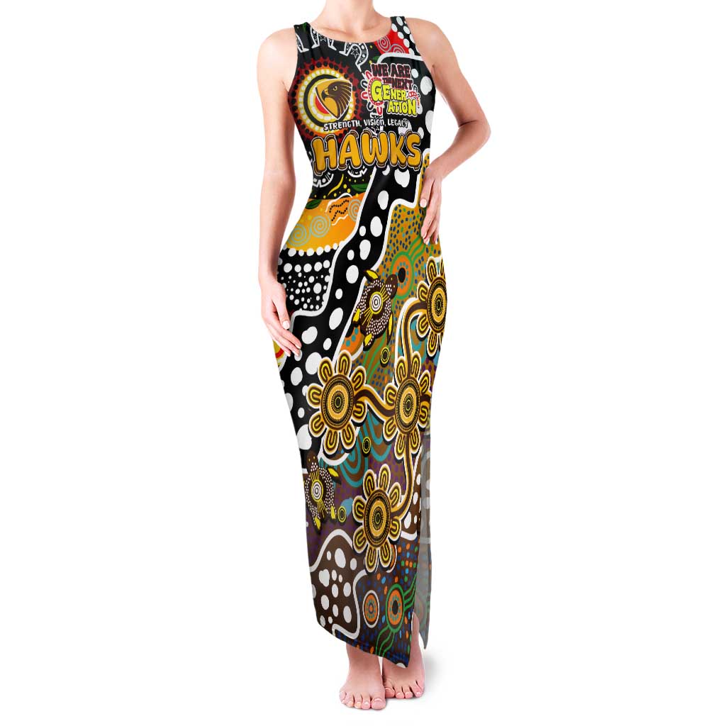 Personalised Hawks AFL Celebrating 50 Years of Naidoc Tank Maxi Dress NAIDOC Week 2025 Aboriginal