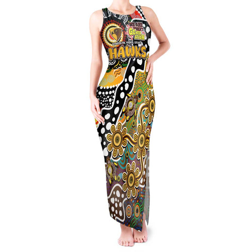 Personalised Hawks AFL Celebrating 50 Years of Naidoc Tank Maxi Dress NAIDOC Week 2025 Aboriginal