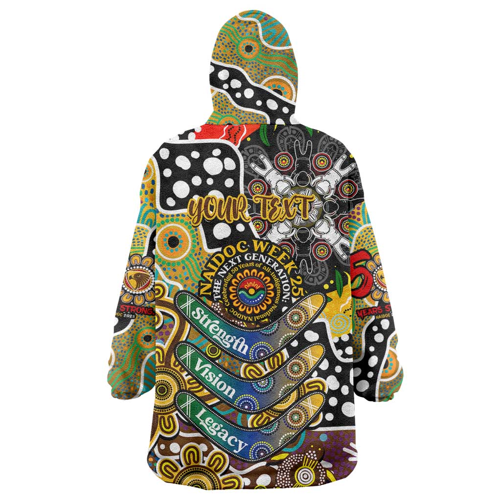 Personalised Hawks AFL Celebrating 50 Years of Naidoc Wearable Blanket Hoodie NAIDOC Week 2025 Aboriginal