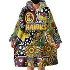 Personalised Hawks AFL Celebrating 50 Years of Naidoc Wearable Blanket Hoodie NAIDOC Week 2025 Aboriginal