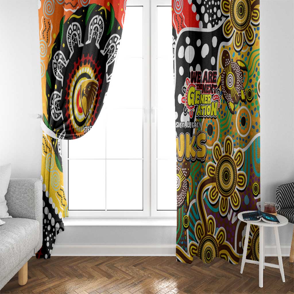 Hawks AFL Celebrating 50 Years of Naidoc Window Curtain NAIDOC Week 2025 Aboriginal
