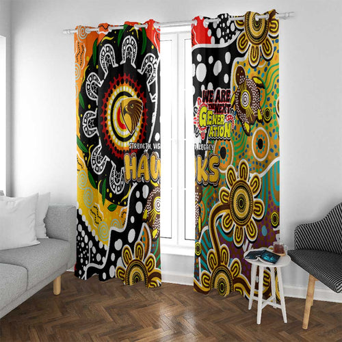 Hawks AFL Celebrating 50 Years of Naidoc Window Curtain NAIDOC Week 2025 Aboriginal