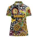 Personalised Hawks AFL Celebrating 50 Years of Naidoc Women Polo Shirt NAIDOC Week 2025 Aboriginal