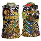 Personalised Hawks AFL Celebrating 50 Years of Naidoc Women Sleeveless Polo Shirt NAIDOC Week 2025 Aboriginal
