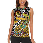Personalised Hawks AFL Celebrating 50 Years of Naidoc Women Sleeveless Polo Shirt NAIDOC Week 2025 Aboriginal