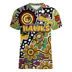 Personalised Hawks AFL Celebrating 50 Years of Naidoc Women V-Neck T-Shirt NAIDOC Week 2025 Aboriginal