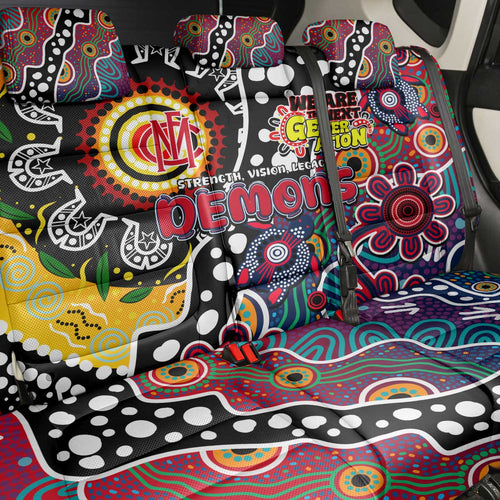 Demons AFL Celebrating 50 Years of Naidoc Back Car Seat Cover NAIDOC Week 2025 Aboriginal