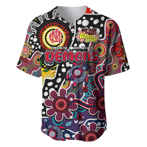 Personalised Demons AFL Celebrating 50 Years of Naidoc Baseball Jersey NAIDOC Week 2025 Aboriginal