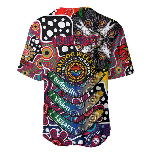 Personalised Demons AFL Celebrating 50 Years of Naidoc Baseball Jersey NAIDOC Week 2025 Aboriginal