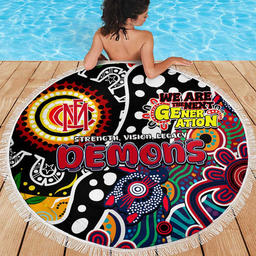 Demons AFL Celebrating 50 Years of Naidoc Beach Blanket NAIDOC Week 2025 Aboriginal