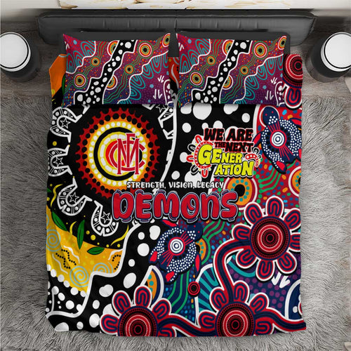 Demons AFL Celebrating 50 Years of Naidoc Bedding Set NAIDOC Week 2025 Aboriginal