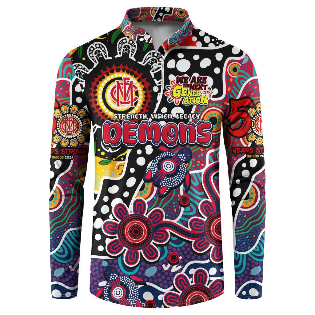 Personalised Demons AFL Celebrating 50 Years of Naidoc Button Sweatshirt NAIDOC Week 2025 Aboriginal