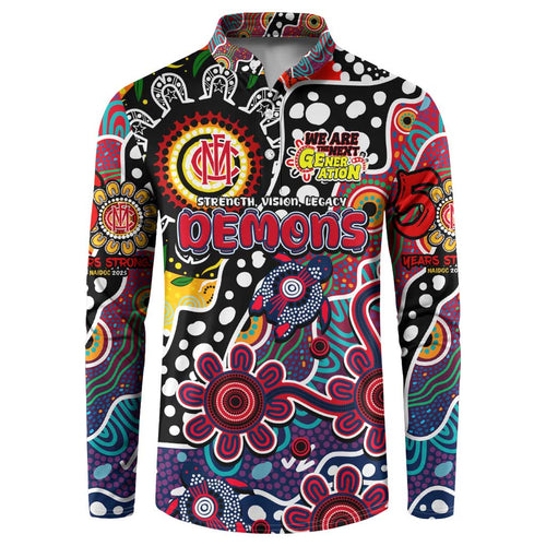 Personalised Demons AFL Celebrating 50 Years of Naidoc Button Sweatshirt NAIDOC Week 2025 Aboriginal