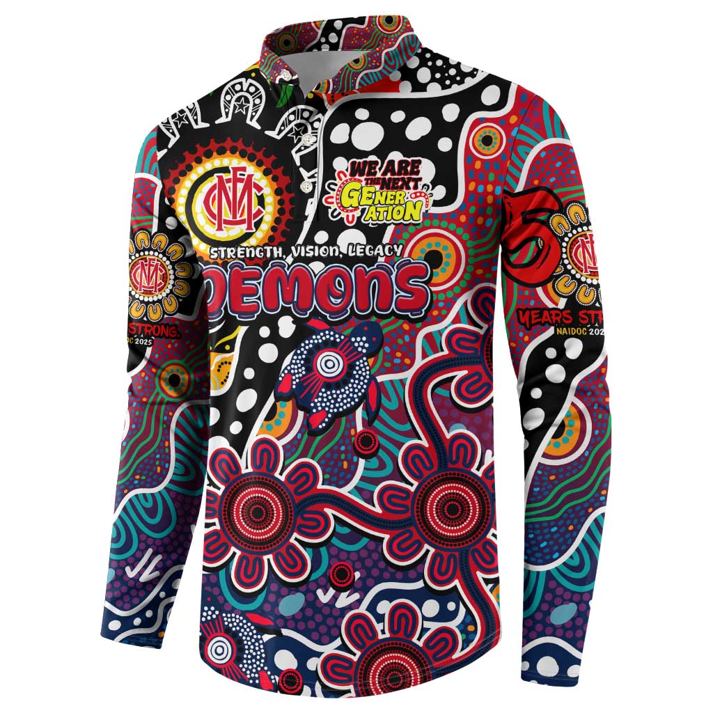 Personalised Demons AFL Celebrating 50 Years of Naidoc Button Sweatshirt NAIDOC Week 2025 Aboriginal