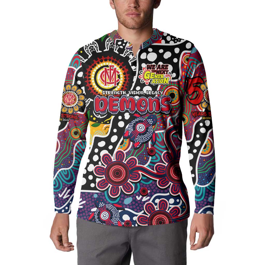 Personalised Demons AFL Celebrating 50 Years of Naidoc Button Sweatshirt NAIDOC Week 2025 Aboriginal