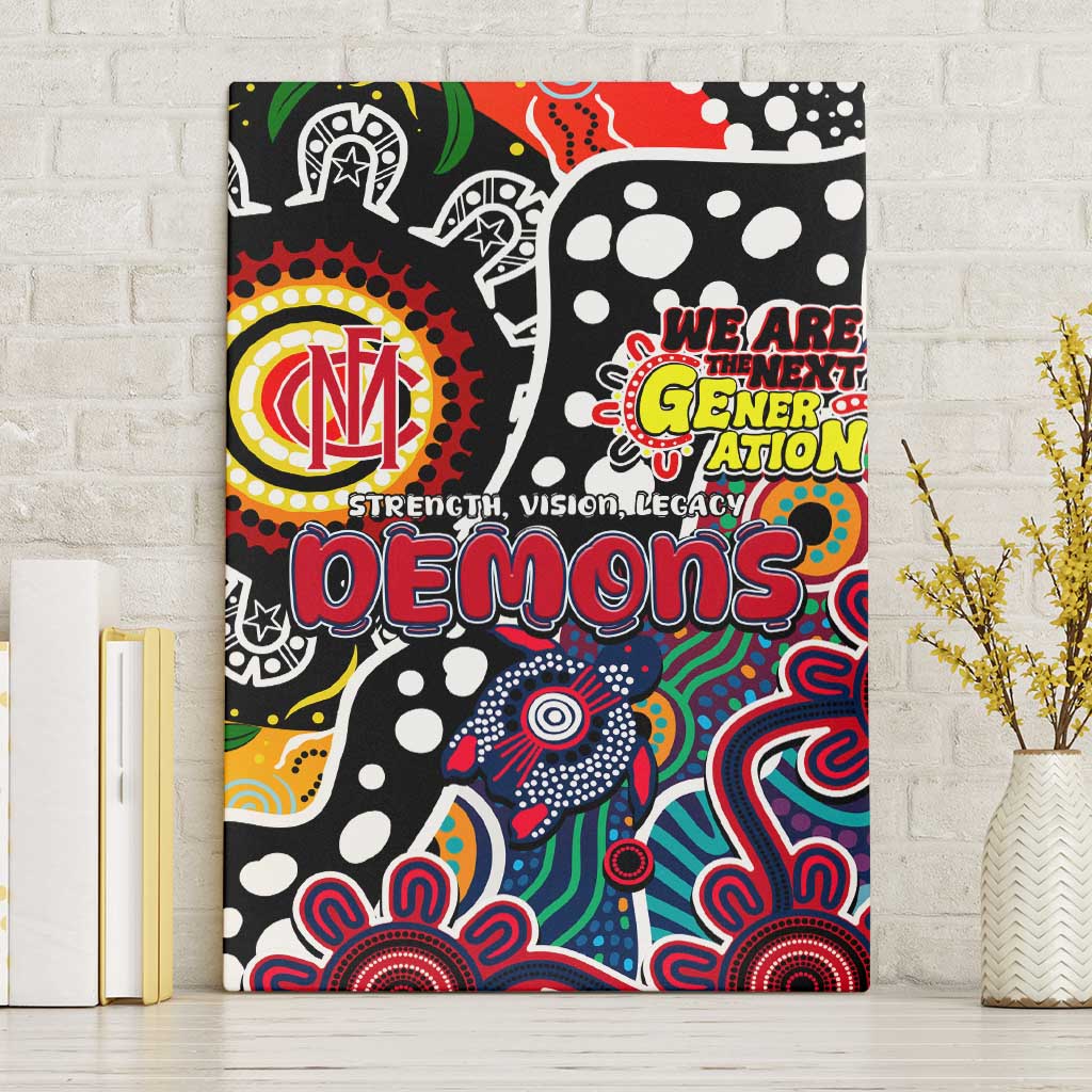 Demons AFL Celebrating 50 Years of Naidoc Canvas Wall Art NAIDOC Week 2025 Aboriginal