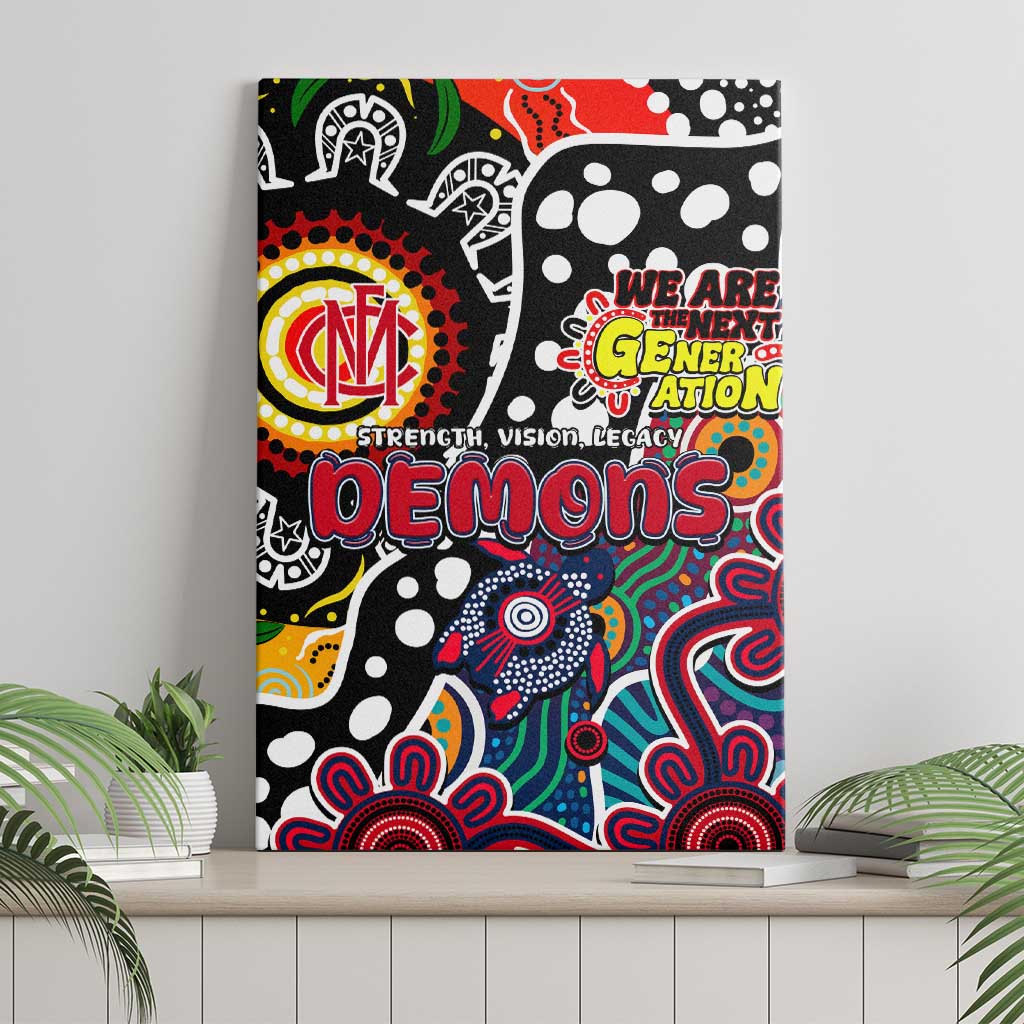 Demons AFL Celebrating 50 Years of Naidoc Canvas Wall Art NAIDOC Week 2025 Aboriginal
