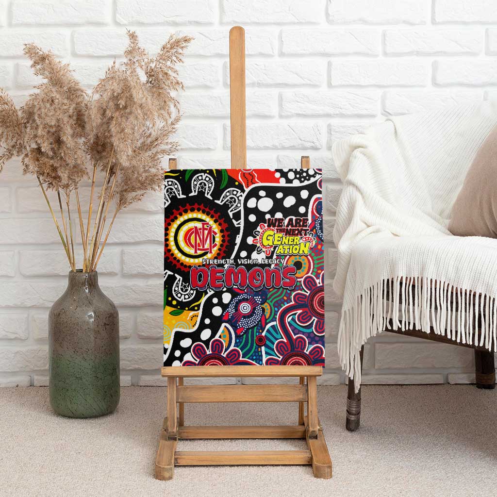 Demons AFL Celebrating 50 Years of Naidoc Canvas Wall Art NAIDOC Week 2025 Aboriginal