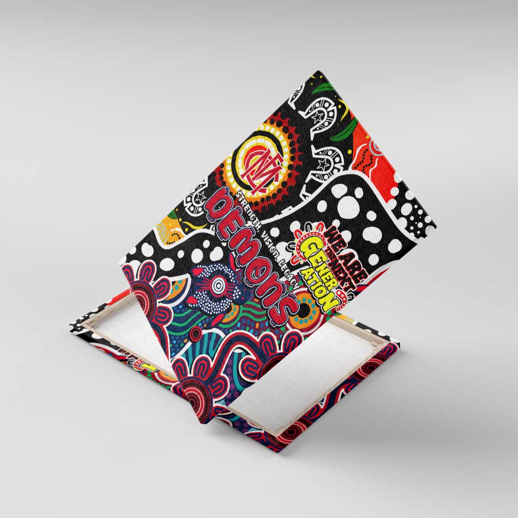 Demons AFL Celebrating 50 Years of Naidoc Canvas Wall Art NAIDOC Week 2025 Aboriginal