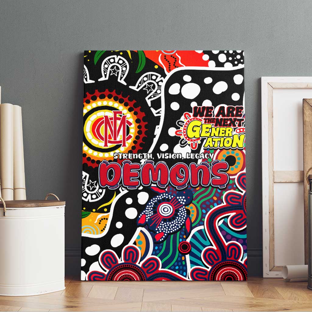 Demons AFL Celebrating 50 Years of Naidoc Canvas Wall Art NAIDOC Week 2025 Aboriginal