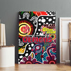 Demons AFL Celebrating 50 Years of Naidoc Canvas Wall Art NAIDOC Week 2025 Aboriginal