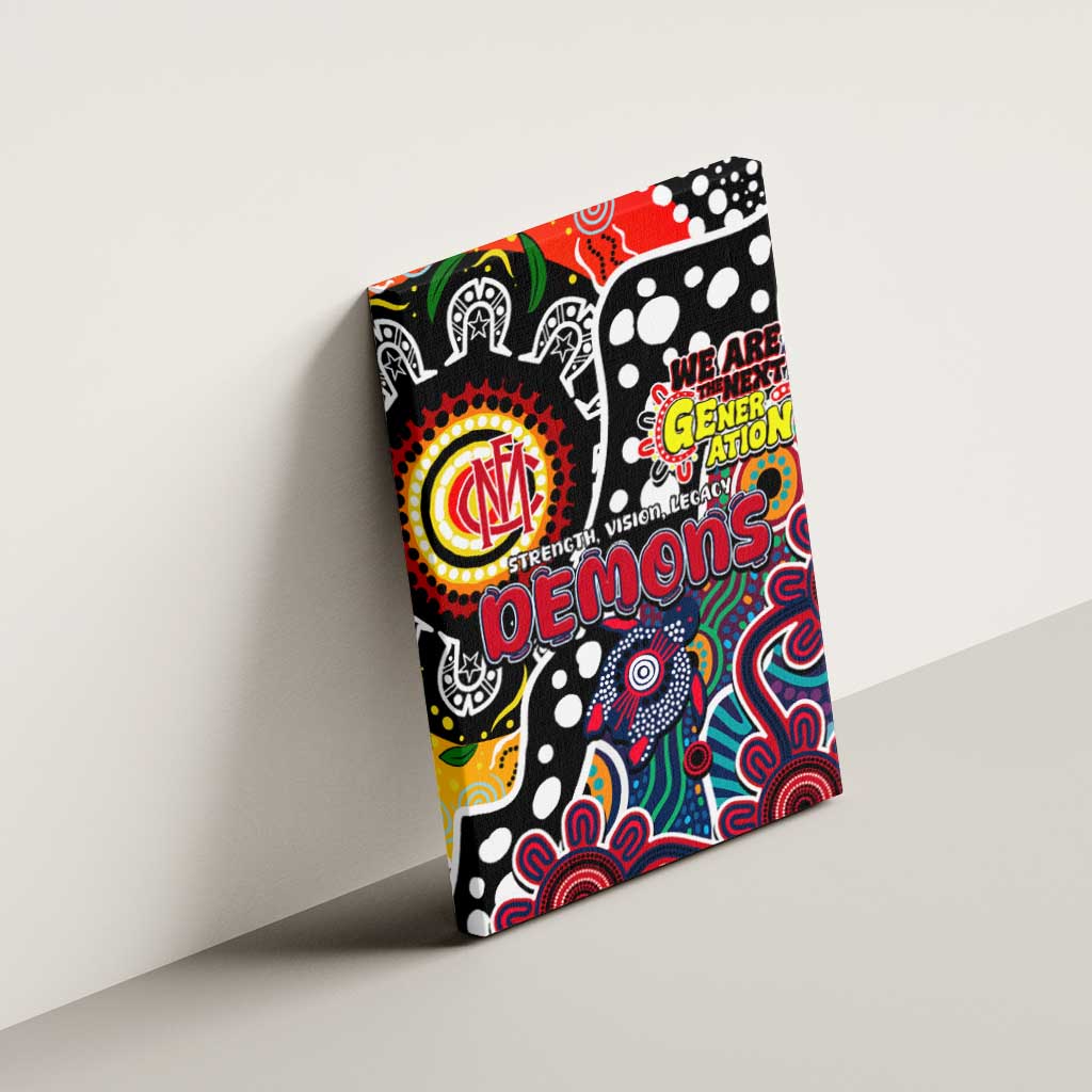 Demons AFL Celebrating 50 Years of Naidoc Canvas Wall Art NAIDOC Week 2025 Aboriginal