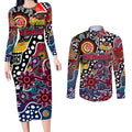 Personalised Demons AFL Celebrating 50 Years of Naidoc Couples Matching Long Sleeve Bodycon Dress and Long Sleeve Button Shirt NAIDOC Week 2025 Aboriginal