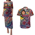 Personalised Demons AFL Celebrating 50 Years of Naidoc Couples Matching Puletasi and Hawaiian Shirt NAIDOC Week 2025 Aboriginal